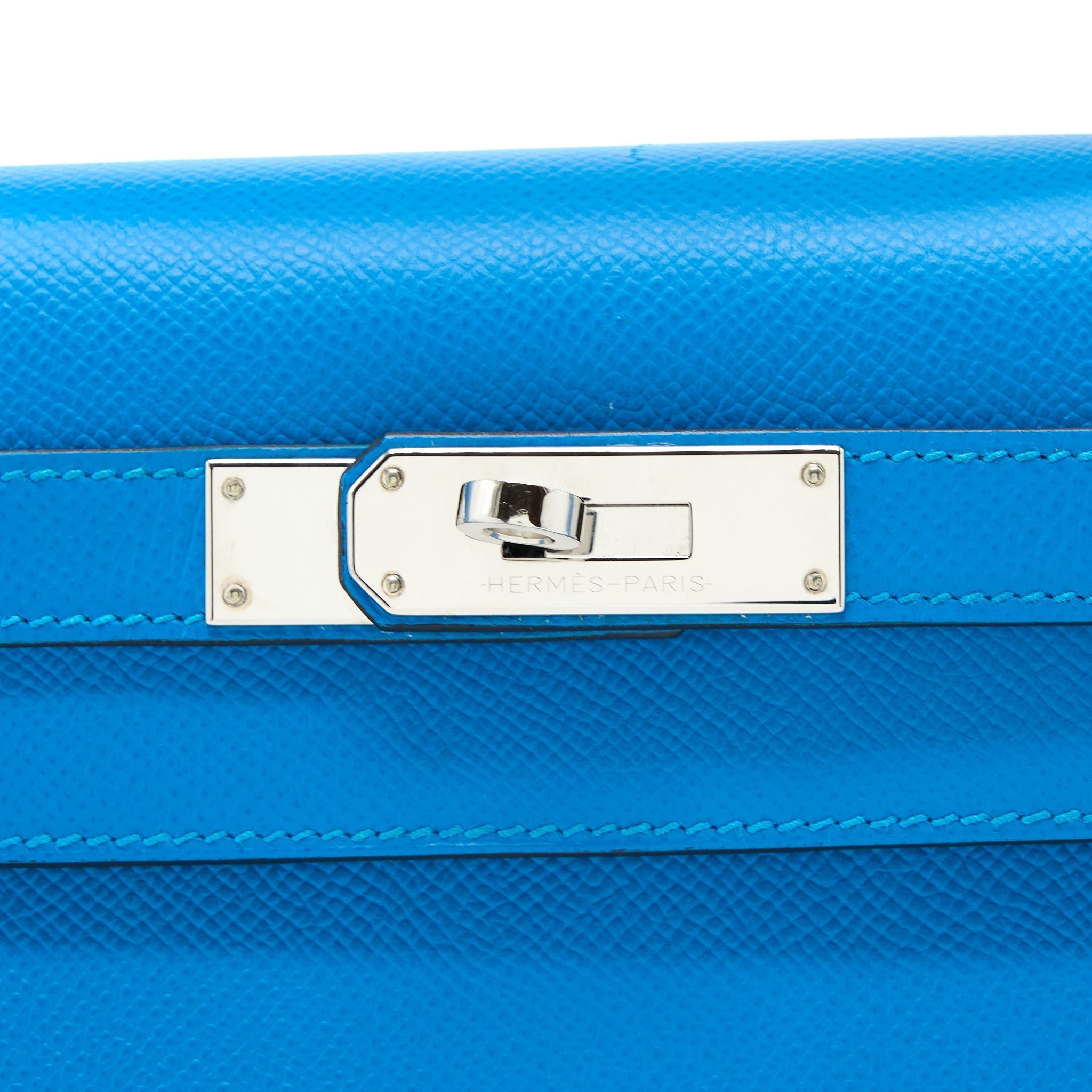 HERMES KELLY 28 SELLIER EPSOM BLUE SHW
