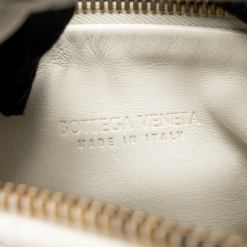 BOTTEGA VENETA MINI JODIE LEATHER WHITE GHW