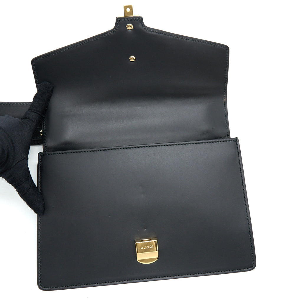 GUCCI SYLVIE BAG BLACK GHW