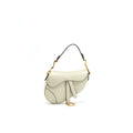 DIOR SMALL SADDLE BAG WHITE GHW