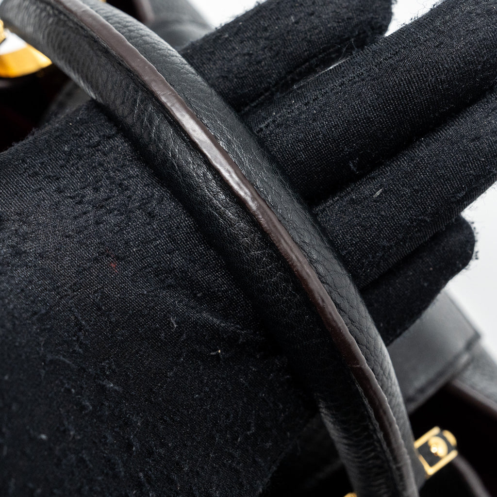 LOUIS VUITTON CAPUCINES BB TAURILLON BLACK / PINK GHW
