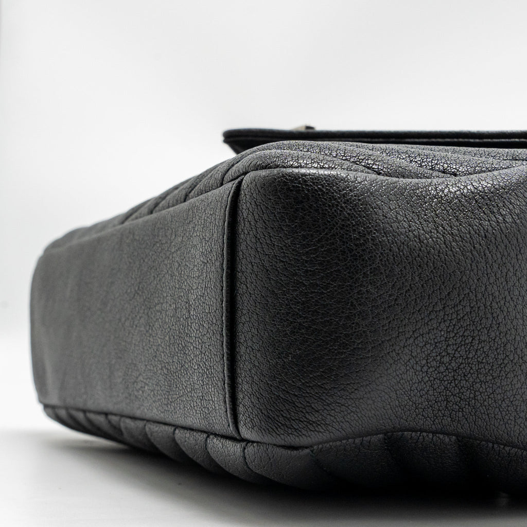 SAINT LAURENT/YSL MEDIUM COLLEGE BAG LAMBSKIN BLACK SHW