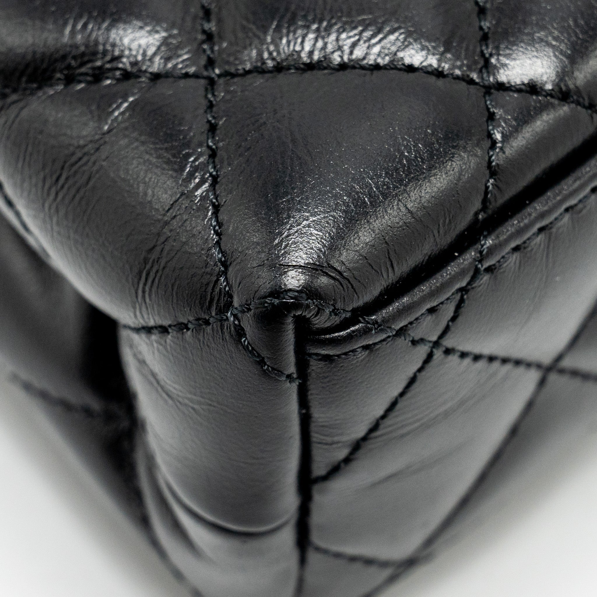 CHANEL MINI KELLY SHOPPING TOTE BAG CALFSKIN BLACK GHW (MICROCHIP)