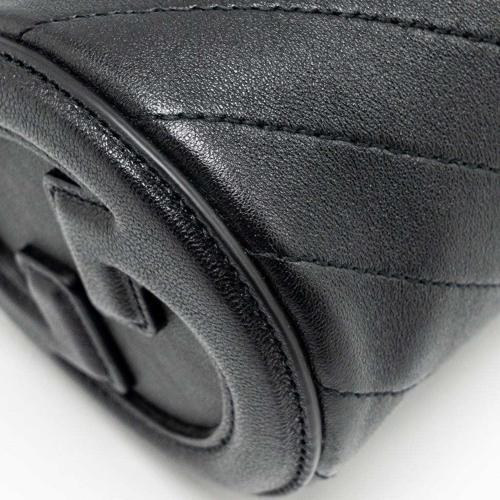 GUCCI BLONDIE MINI SHOULDER BAG LEATHER BLACK SHW