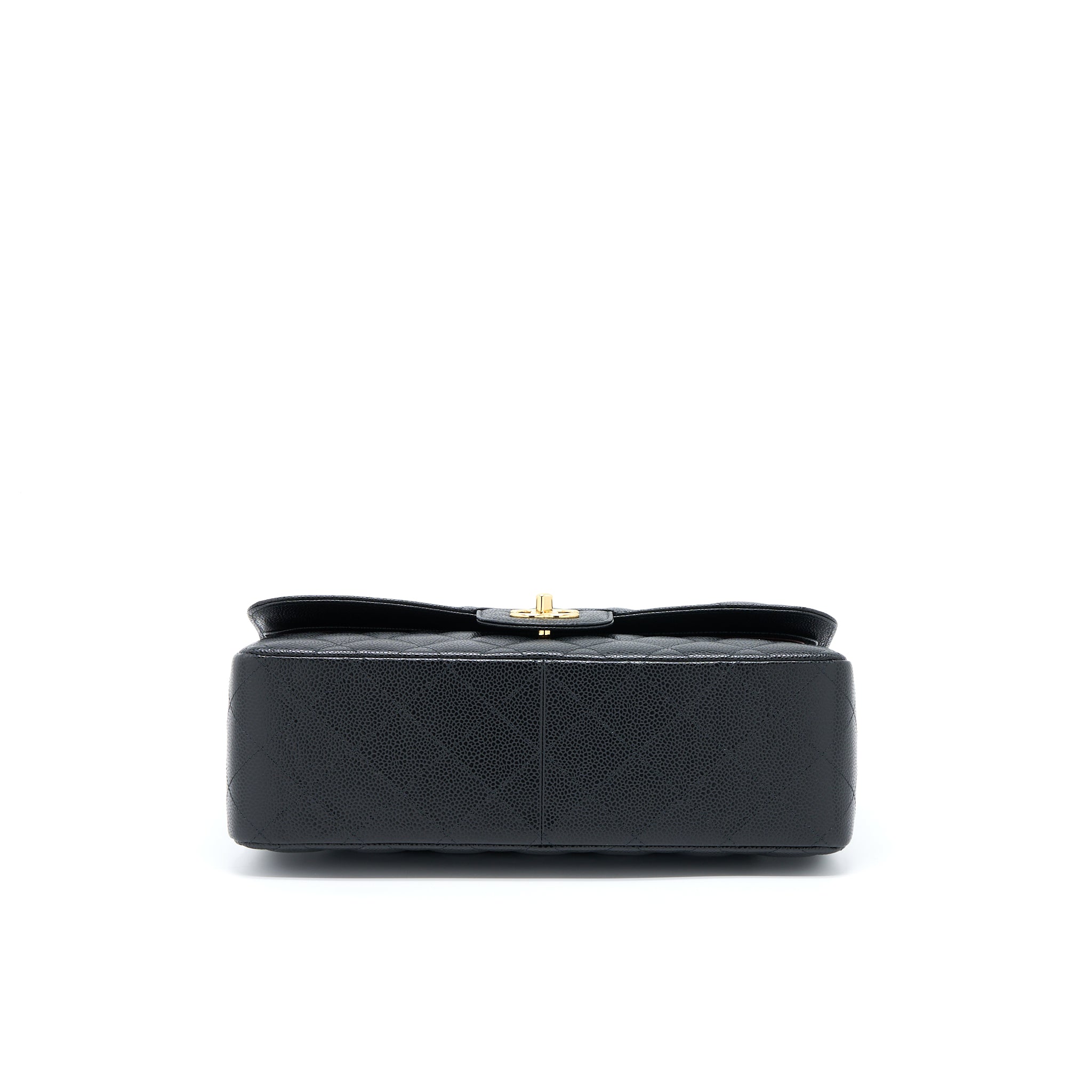 CHANEL CLASSIC JUMBO DOUBLE FLAP CAVIAR BLACK GHW (MICROCHIP)