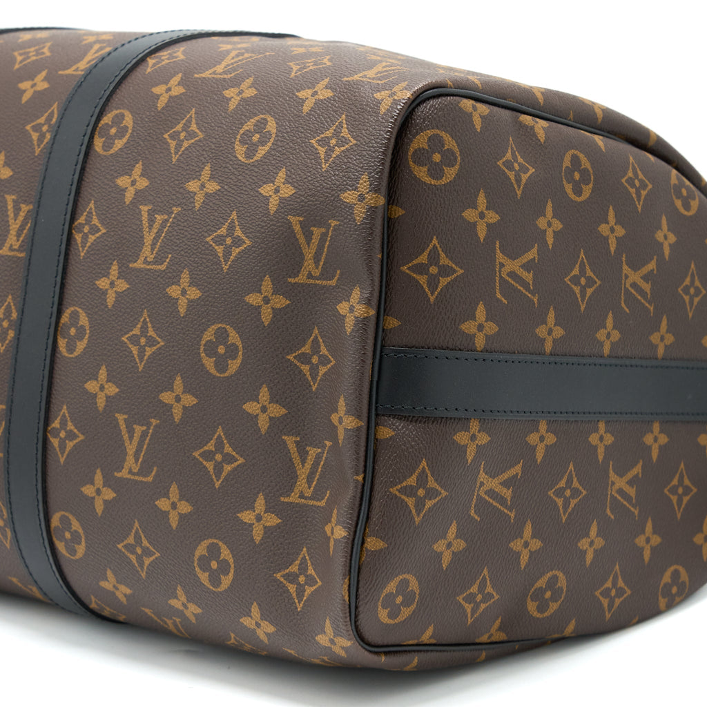 LOUIS VUITTON KEEPALL BANDOULIERE 45 MONOGRAM MACASSAR CANVAS SHW