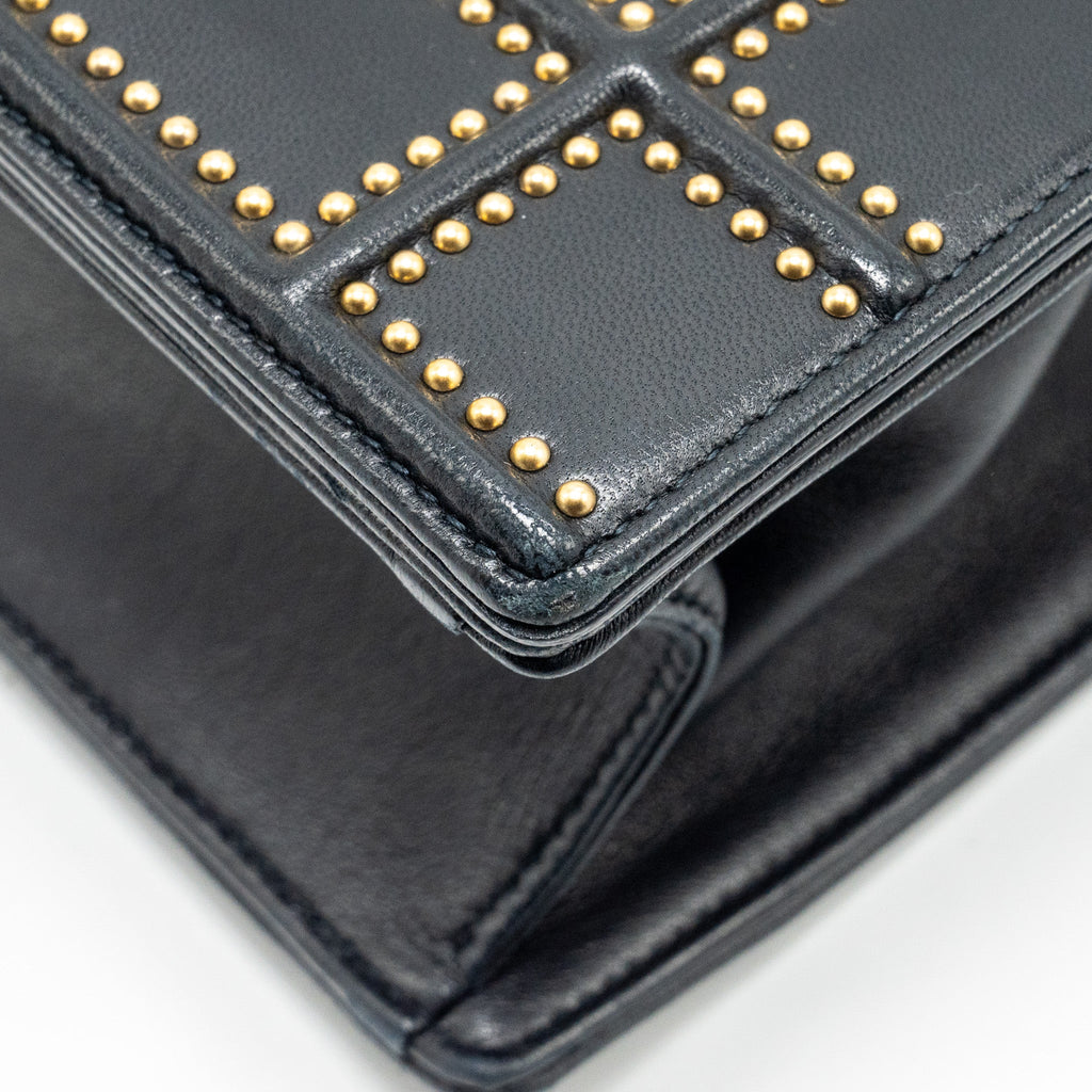 DIOR MEDIUM STUDDED DIORAMA LAMBSKIN BLACK GHW