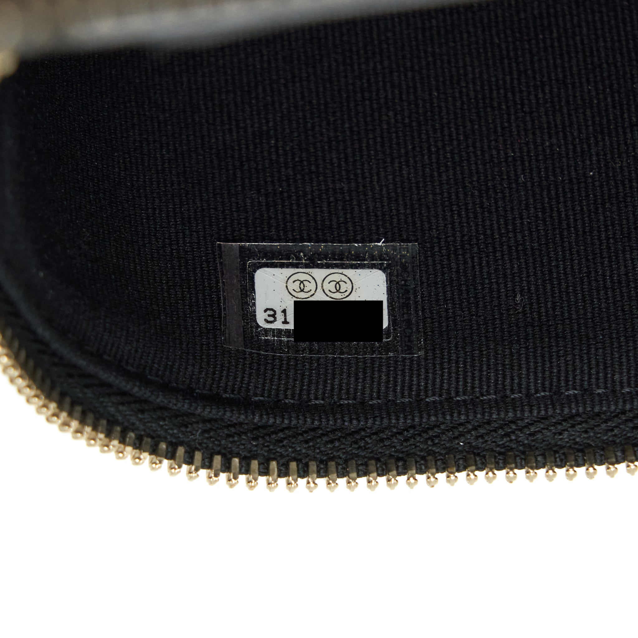 CHANEL 22P LONG VANITY WITH CC LOGO CHAIN CAVIAR BLACK LGHW