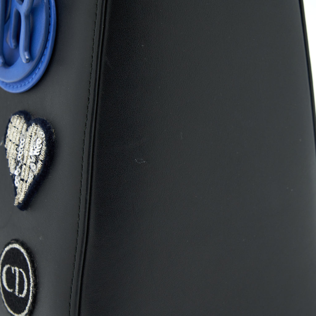 DIOR MEDIUM LADY DIOR BAG LIMITED EDITION BLACK/ BLUE