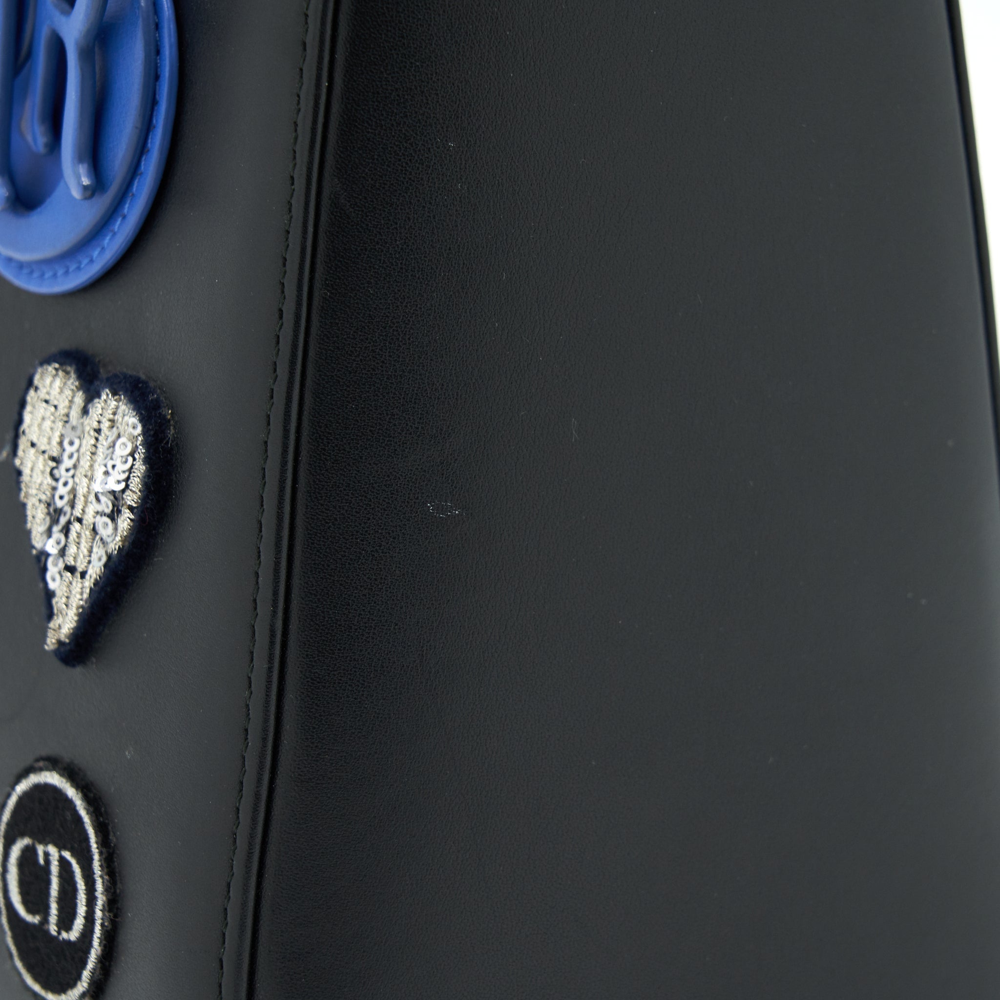 DIOR MEDIUM LADY DIOR BAG LIMITED EDITION BLACK/ BLUE