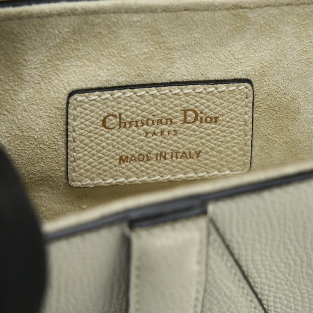 DIOR SMALL SADDLE BAG WHITE GHW