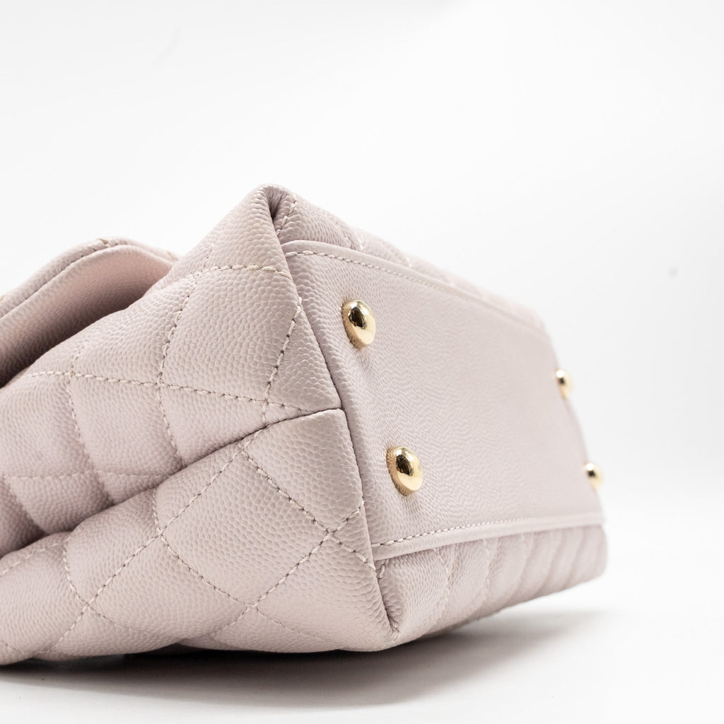 CHANEL SMALL COCO HANDLE CAVIAR LILAC LGHW