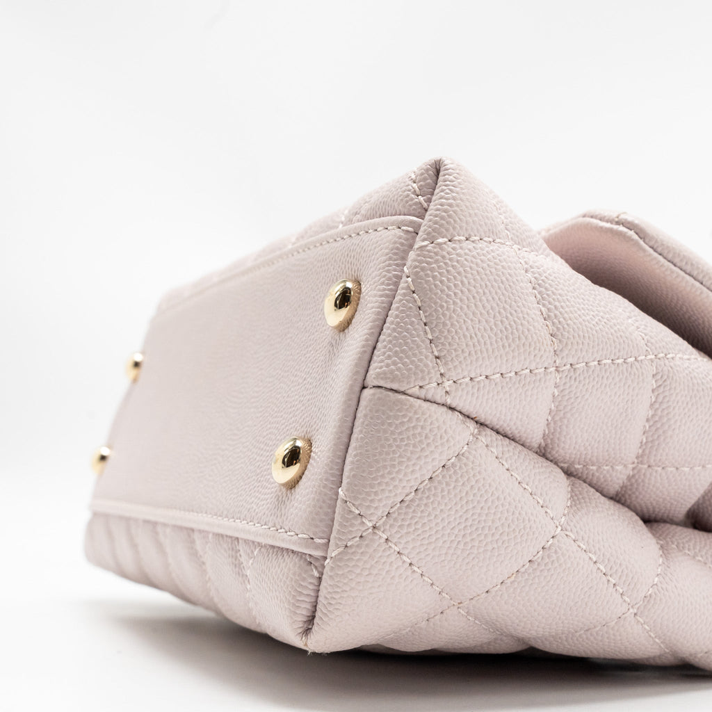 CHANEL SMALL COCO HANDLE CAVIAR LILAC LGHW