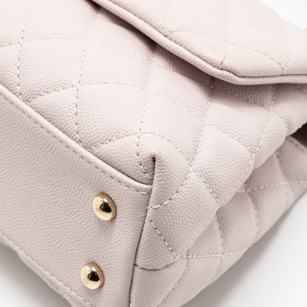 CHANEL SMALL COCO HANDLE CAVIAR LILAC LGHW