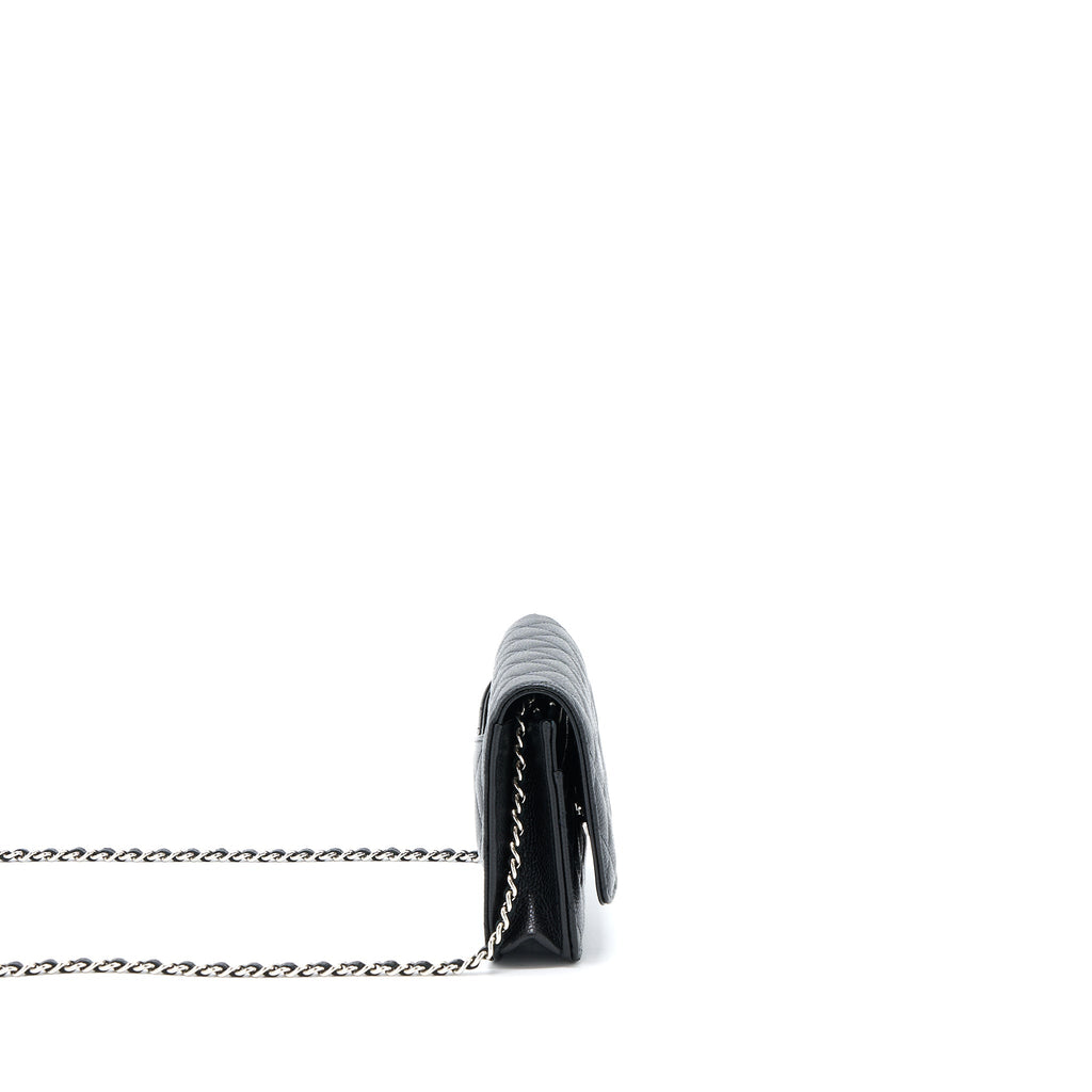 CHANEL CLASSIC WALLET ON CHAIN CAVIAR BLACK SHW(MICROCHIP)