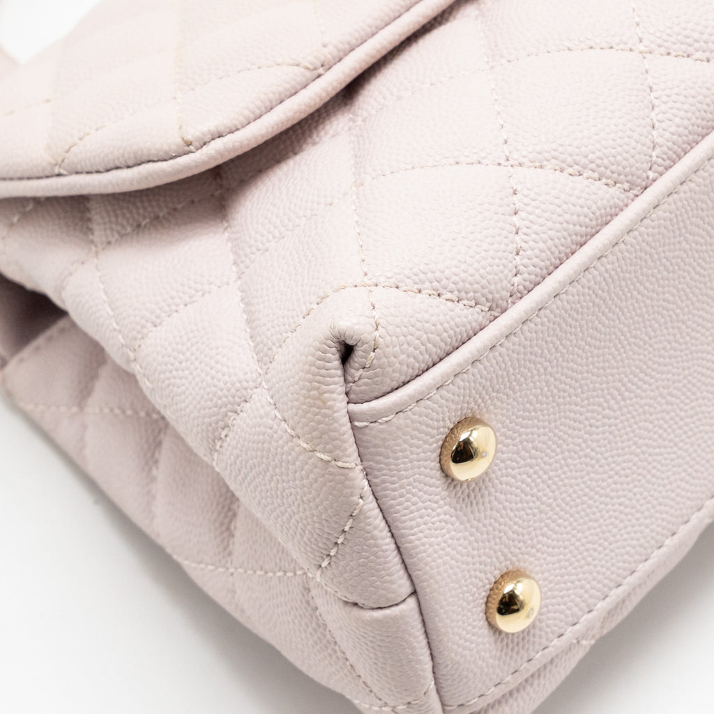CHANEL SMALL COCO HANDLE CAVIAR LILAC LGHW