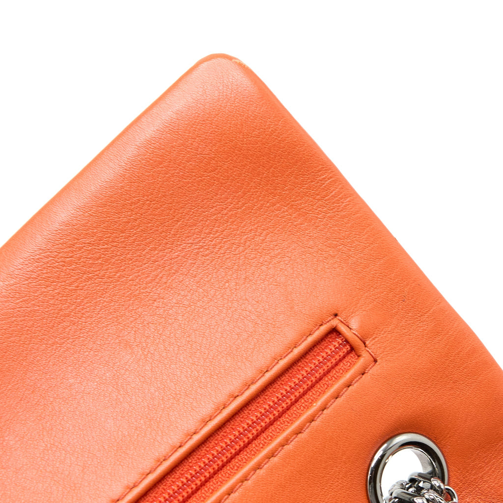CHANEL SMALL 2.55 REISSUE FLAP BAG PATENT ORANGE SHW