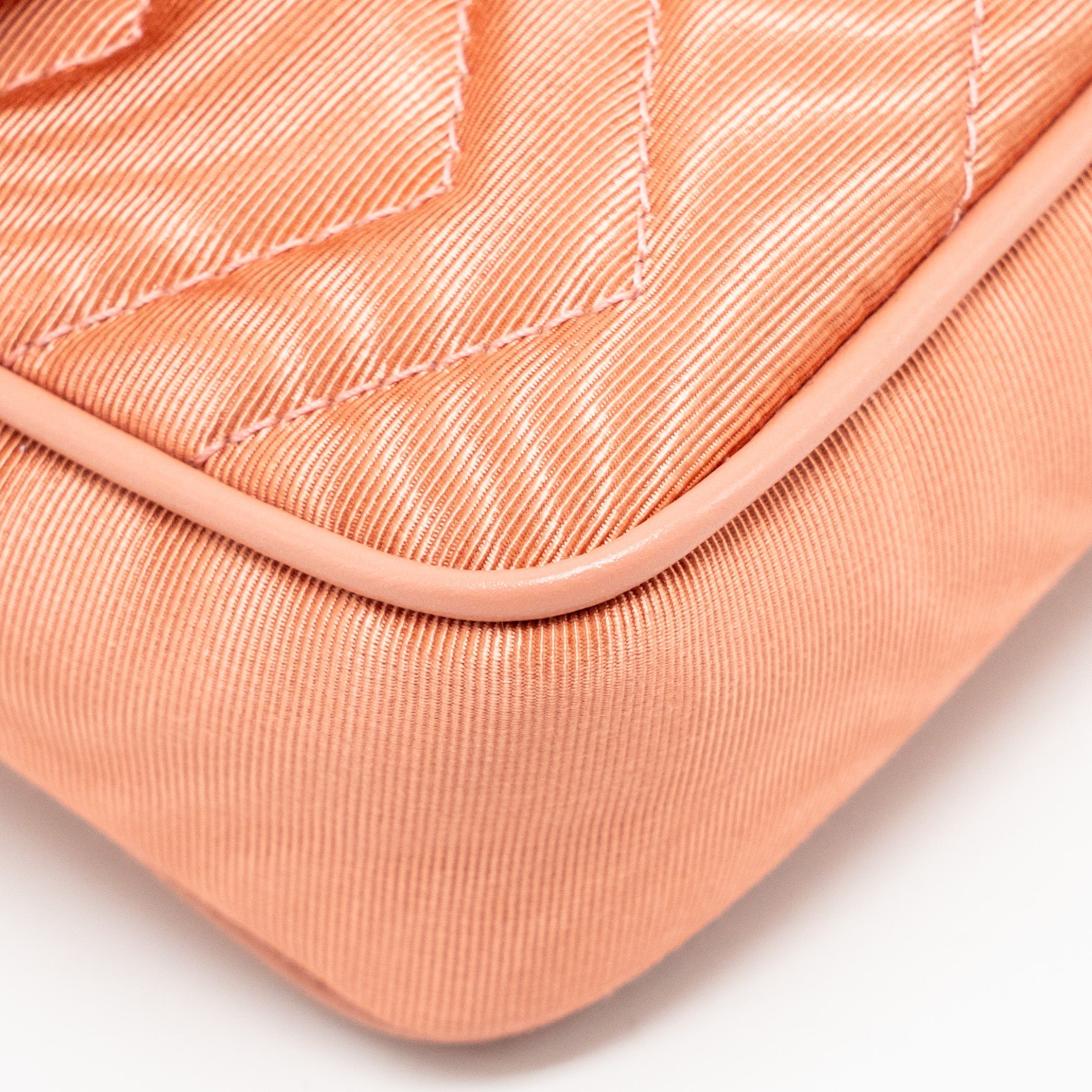 GUCCI MINI GG MARMONT CRYSTAL CHAIN FABRIC/ CRYSTAL PINK SHW