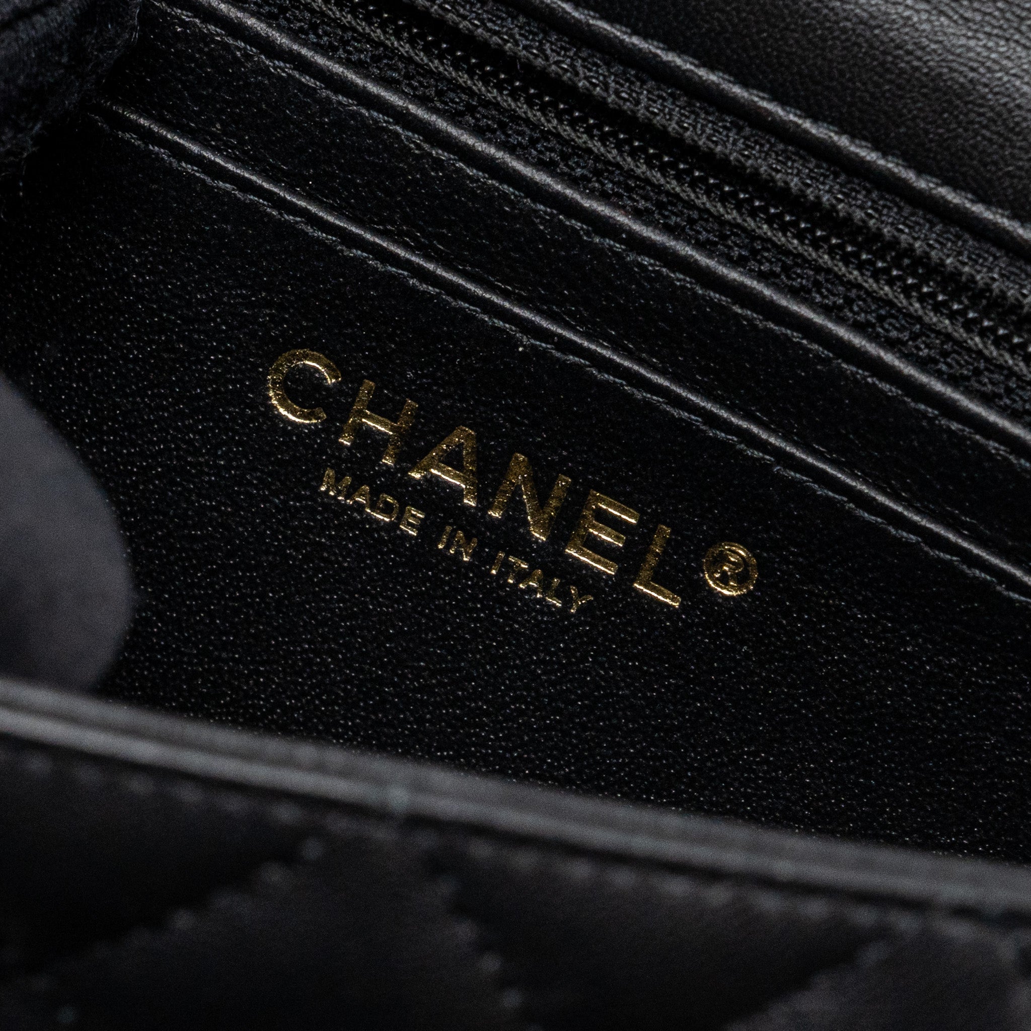 CHANEL MINI RECTANGULAR FLAP BAG LAMBSKIN BLACK LGHW