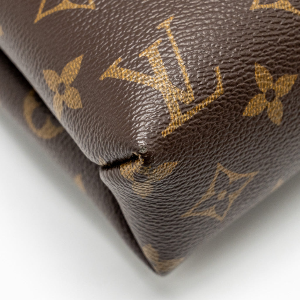 LOUIS VUITTON PALLAS CHAIN BAG MONOGRAM CANVAS/LEATHER RED GHW