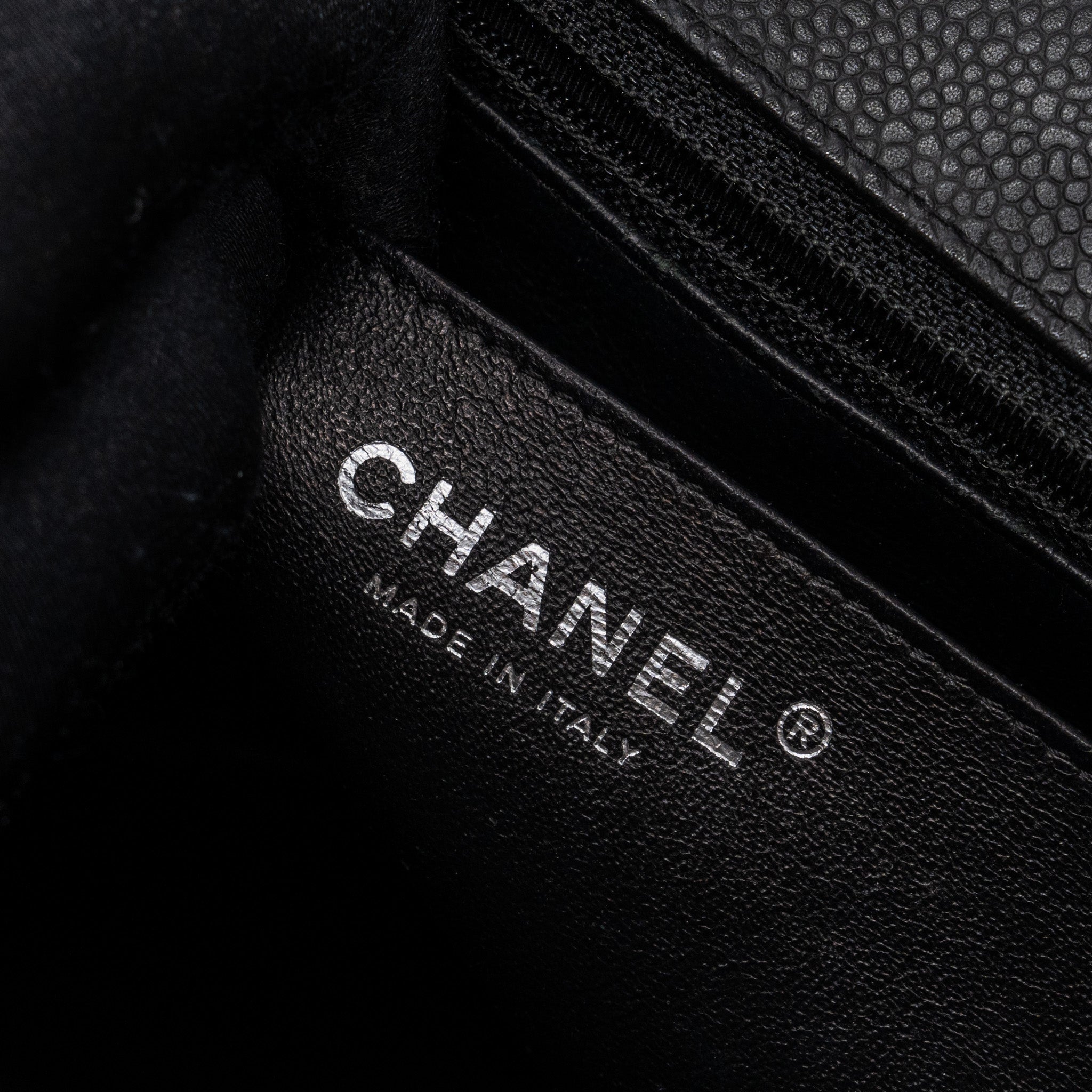 CHANEL JUMBO CLASSIC SINGLE FLAP BAG CAVIAR BLACK SHW