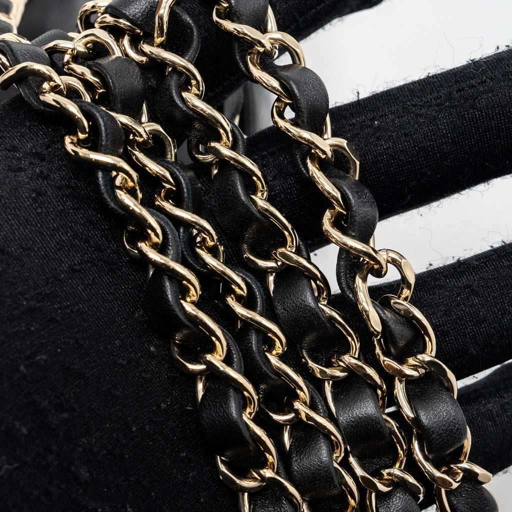 CHANEL MINI RECTANGULAR FLAP BAG LAMBSKIN BLACK LGHW