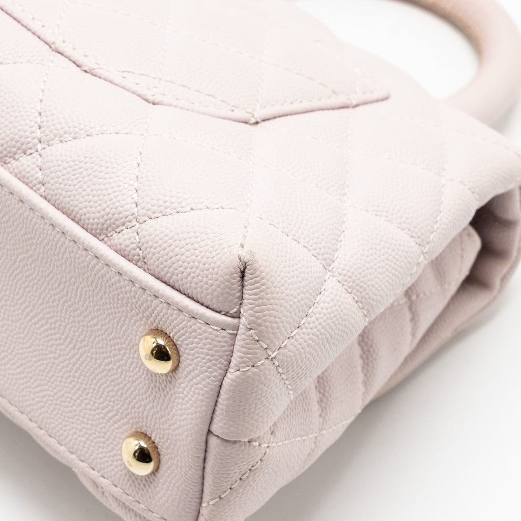 CHANEL SMALL COCO HANDLE CAVIAR LILAC LGHW