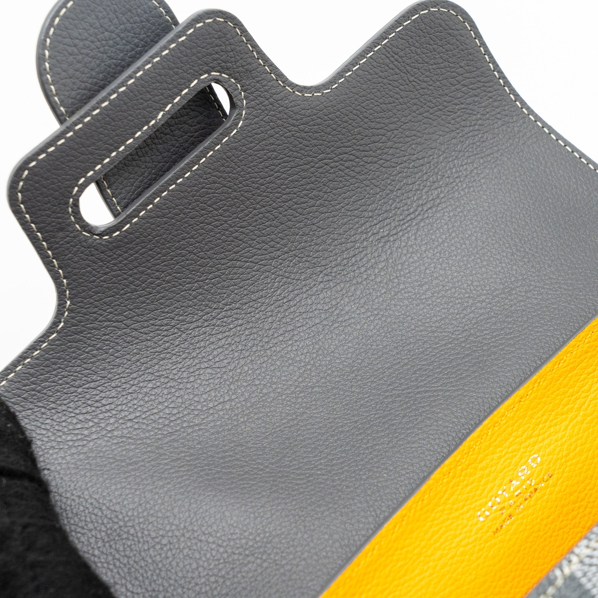 GOYARD MINI SAIGON BAG GOYARDINE CAVAS/CALFSKIN GREY SHW