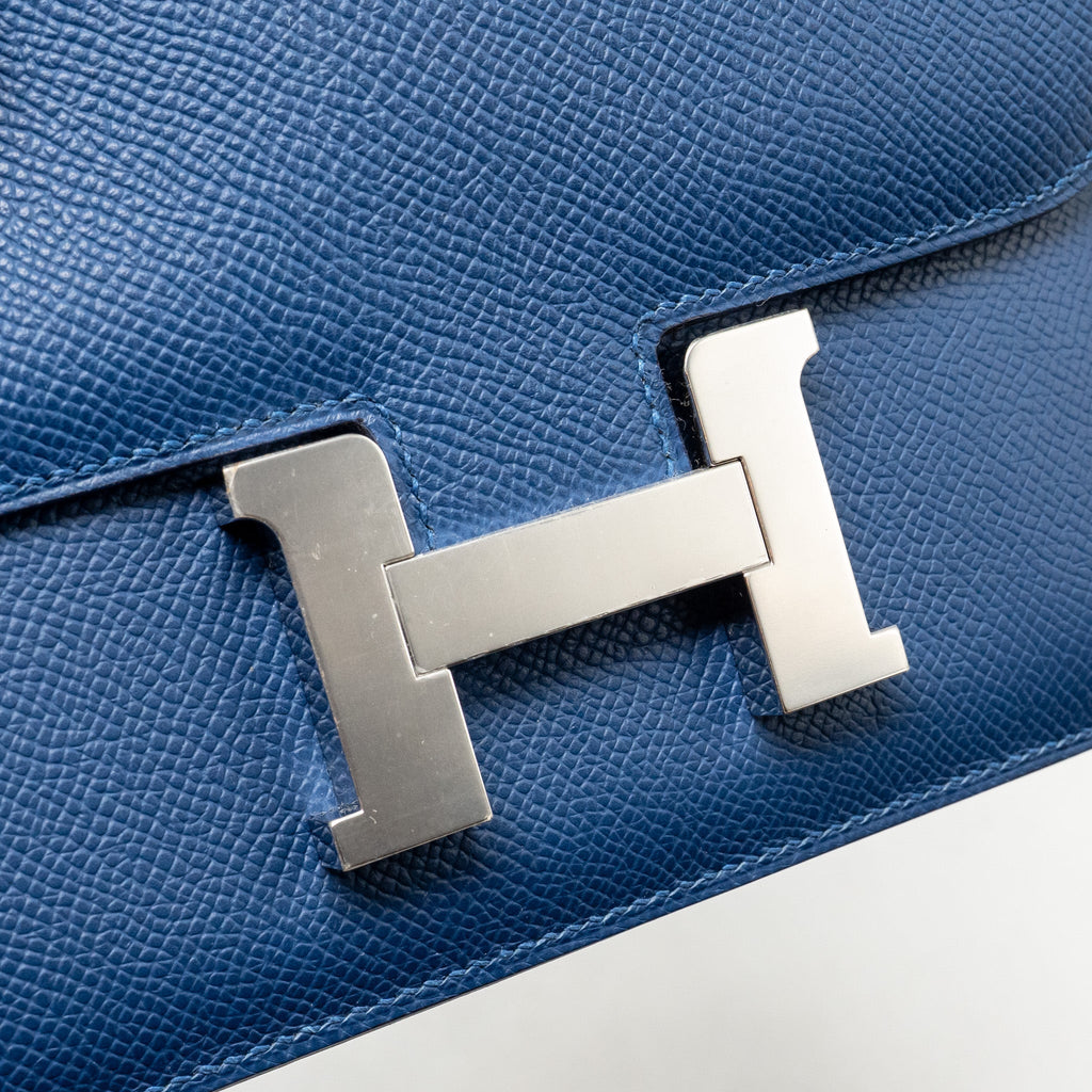 HERMES MINI CONSTANCE EPSOM P5 BLEU TIE SHW