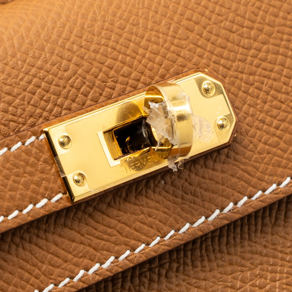 HERMES KELLY SELLIER EN DESORDRE 20 EPSOM GOLD GHW