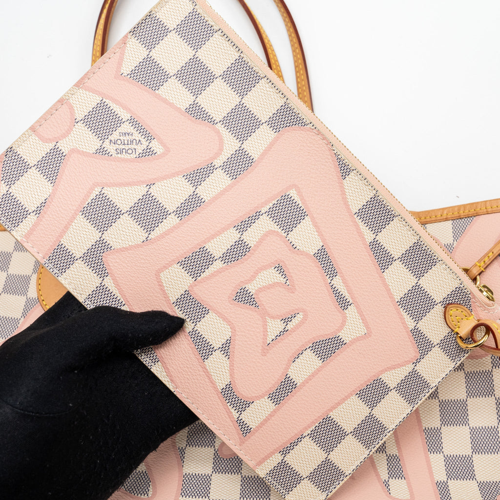LOUIS VUITTON NEVERFULL MM DAMIER AZUR TAHITI GHW