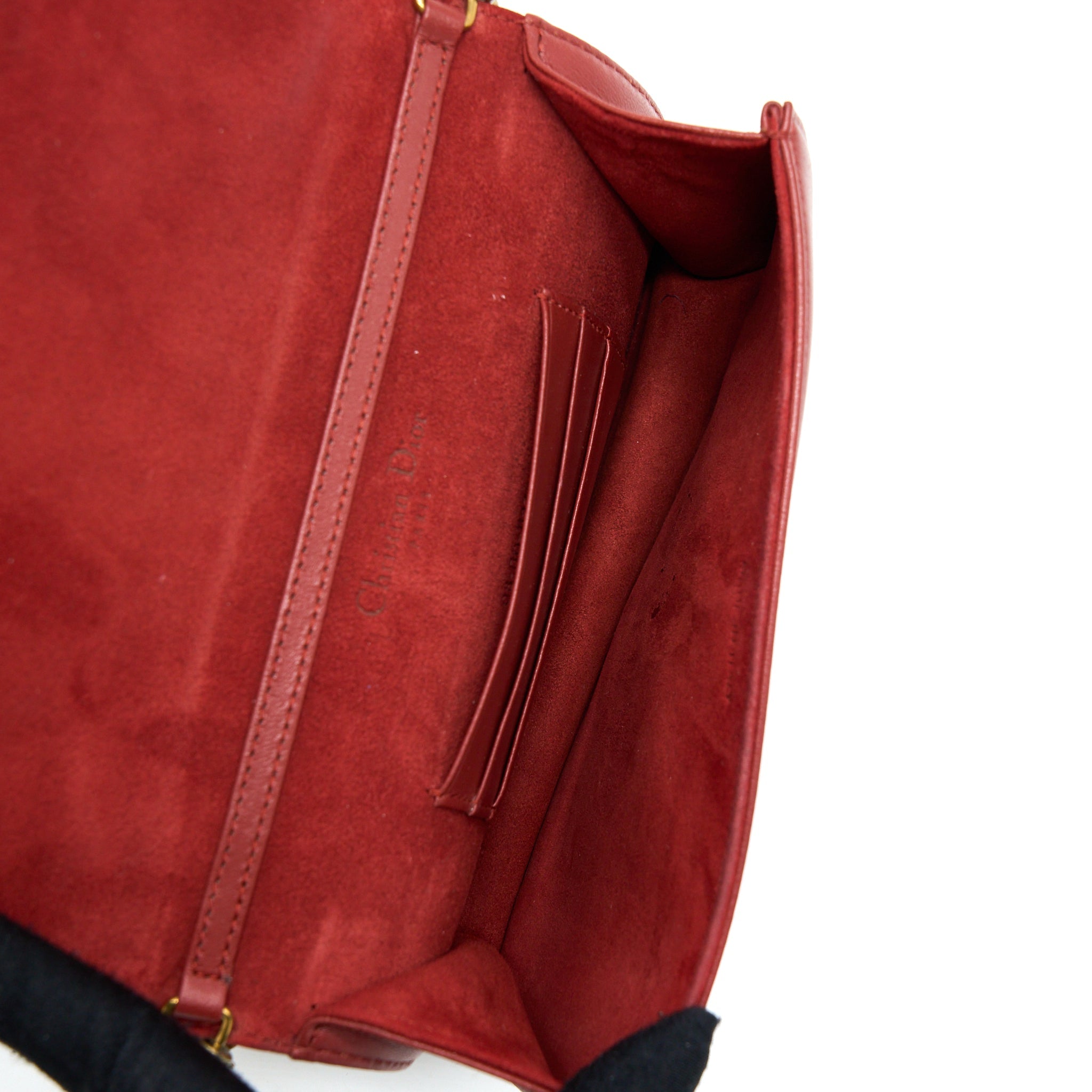 DIOR DIORAMA CROSSBODY BAG WITH HANDLE RED GHW