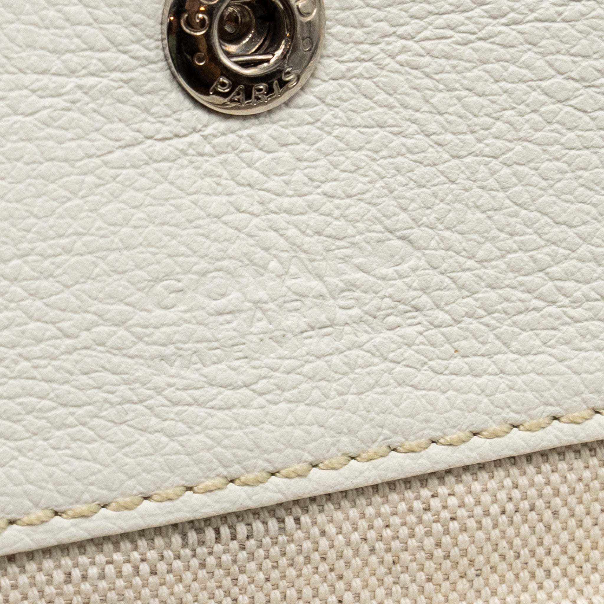GOYARD SAINT LOUIS PM TOTE LIMITED EDITION GOYARDINE CANVAS/CALFSKIN WHITE/BLUE/YELLOW SHW