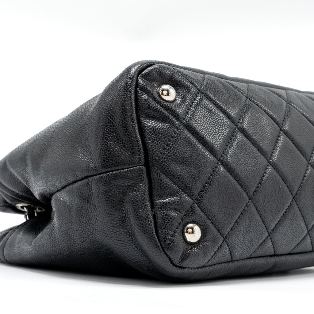 CHANEL MATTRESSES CHAIN TOTE BAG CAVIAR BLACK SHW