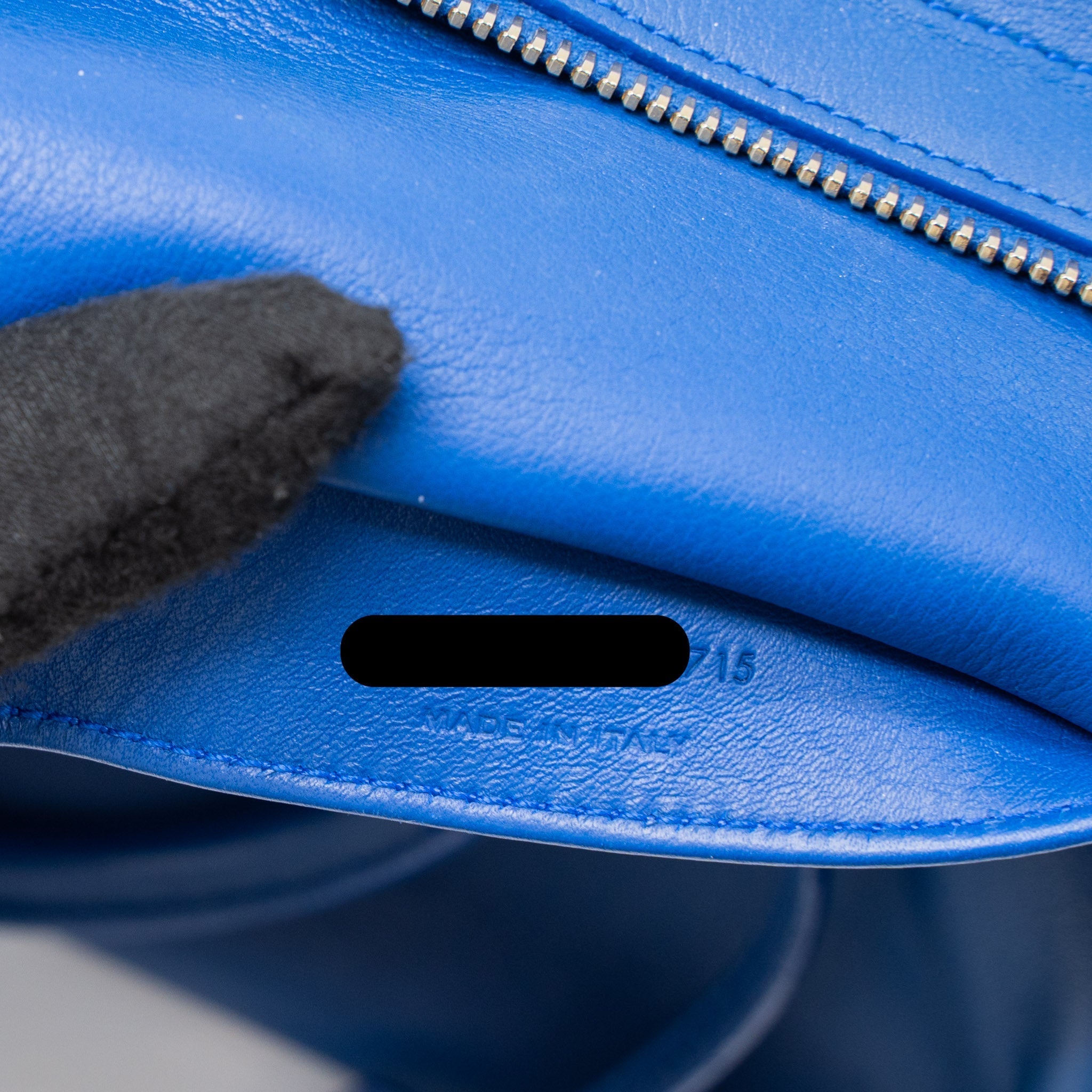 SAINT LAURENT CABAS TOTE BAG CALFSKIN BLUE GHW
