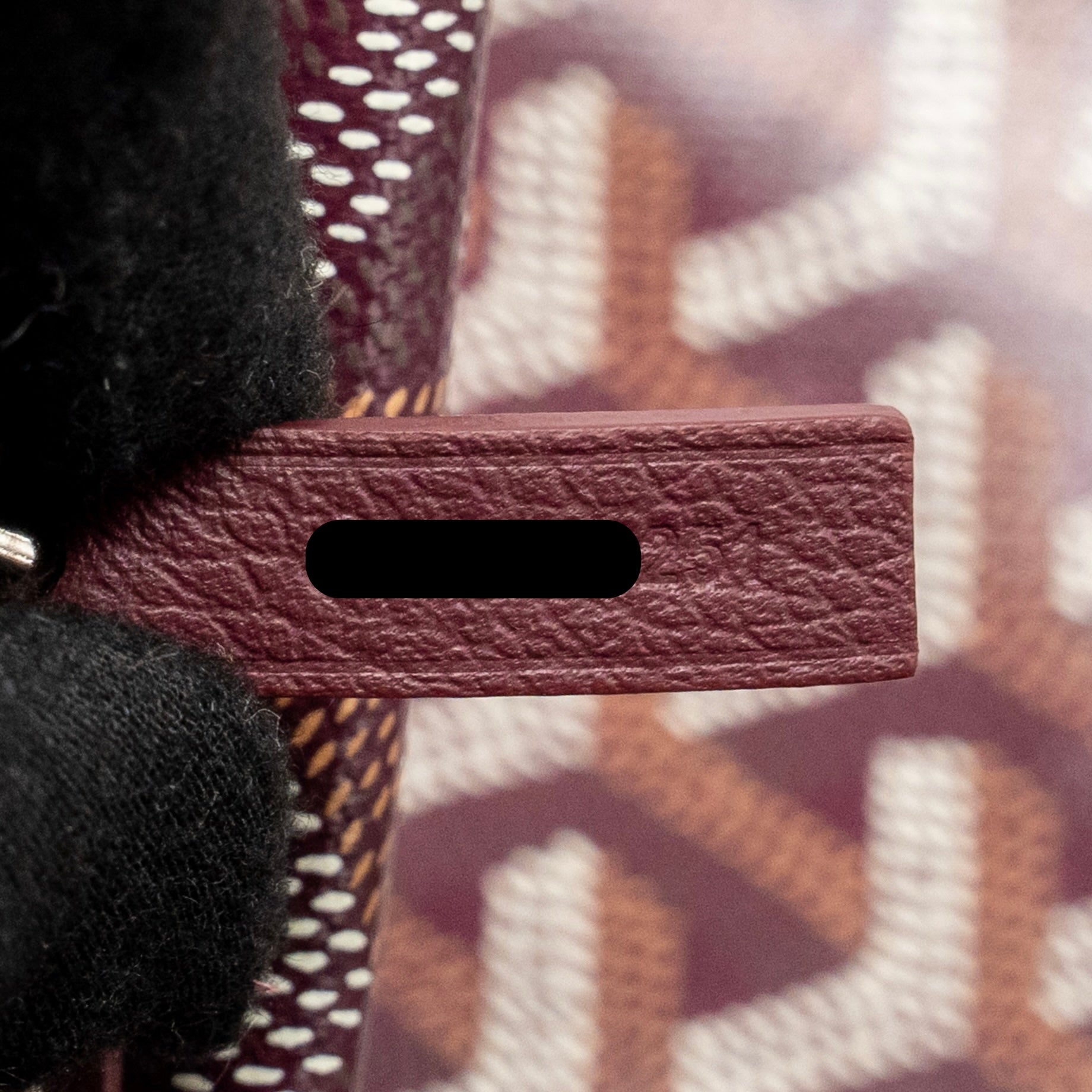 GOYARD BOHEME HOBO PM BAG GOYARDINE CANVAS/CALFSKIN BURGUNDY SHW