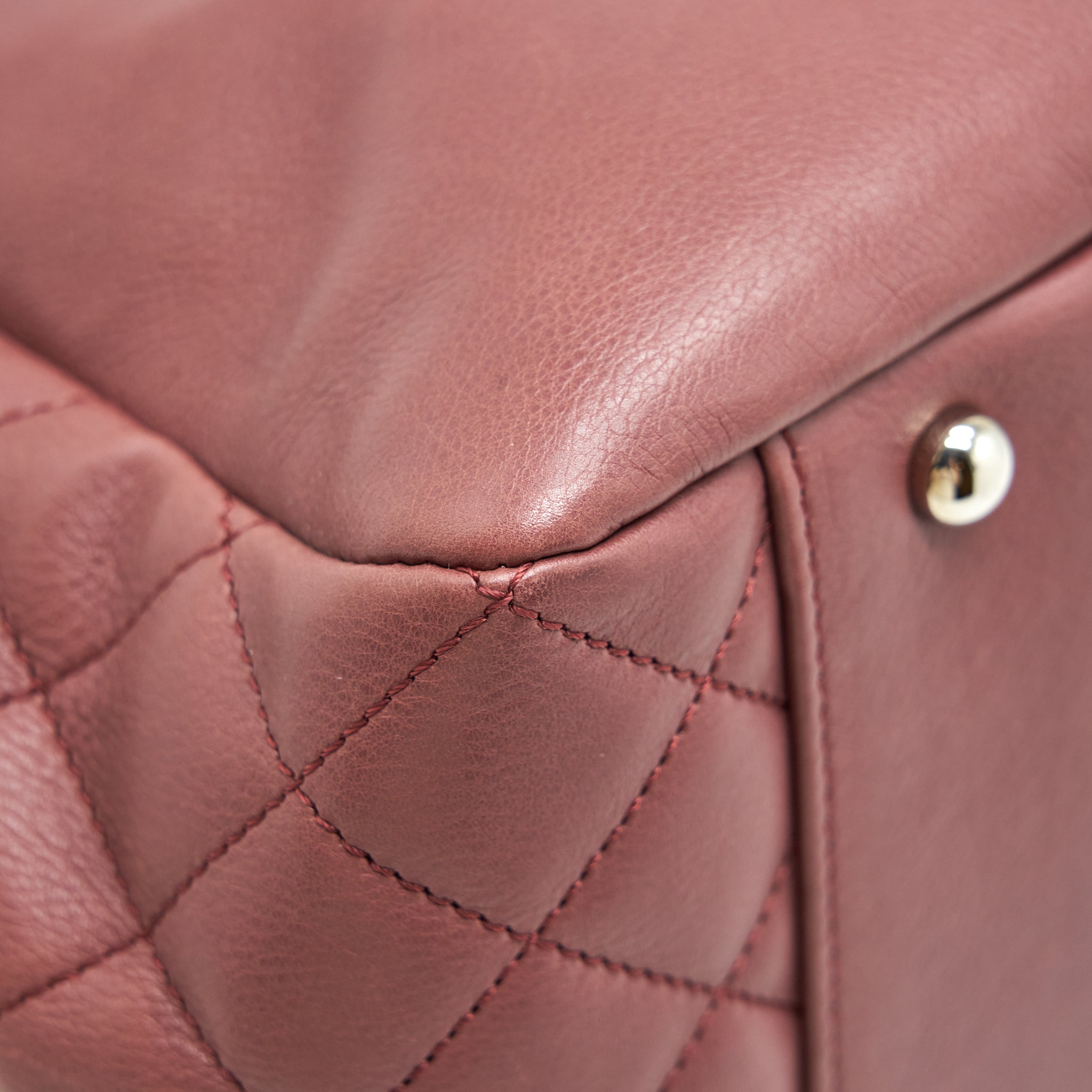 CHANEL FLAP TOTE BAG BROWN SHW