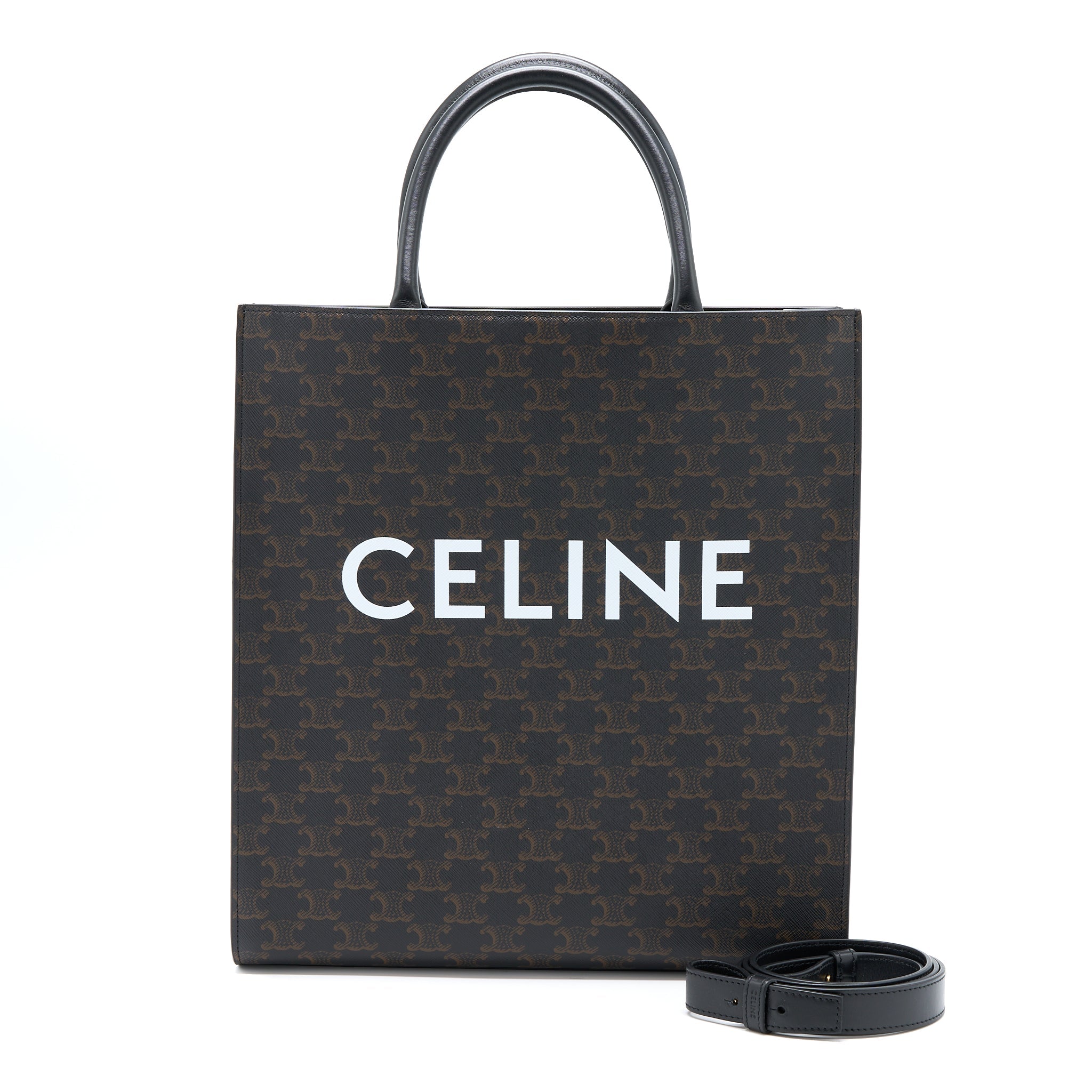 CELINE VERTICAL CABAS TRIOMPHE CANVAS GHW