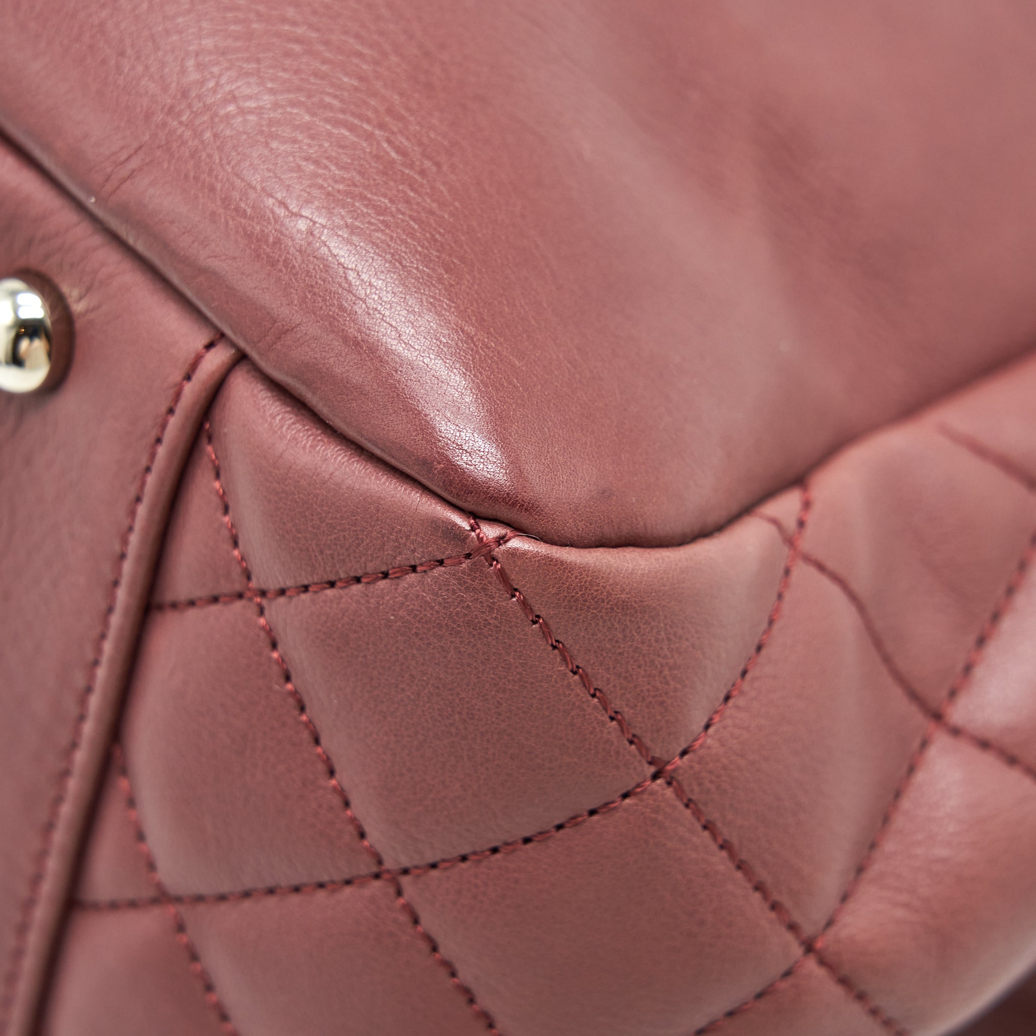 CHANEL FLAP TOTE BAG BROWN SHW