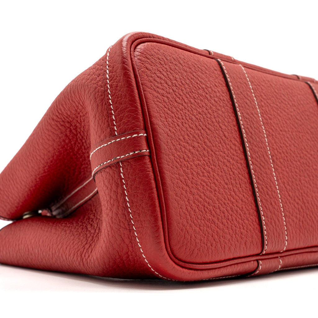HERMES GARDEN PARTY 30 NEGONDA LEATHER ROUGE CASAQUE SHW