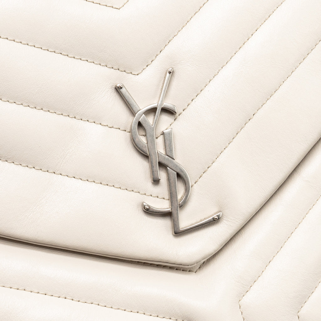 SAINT LAURENT/YSL MEDIUM LOU LOU BAG CALFSKIN WHITE SHW