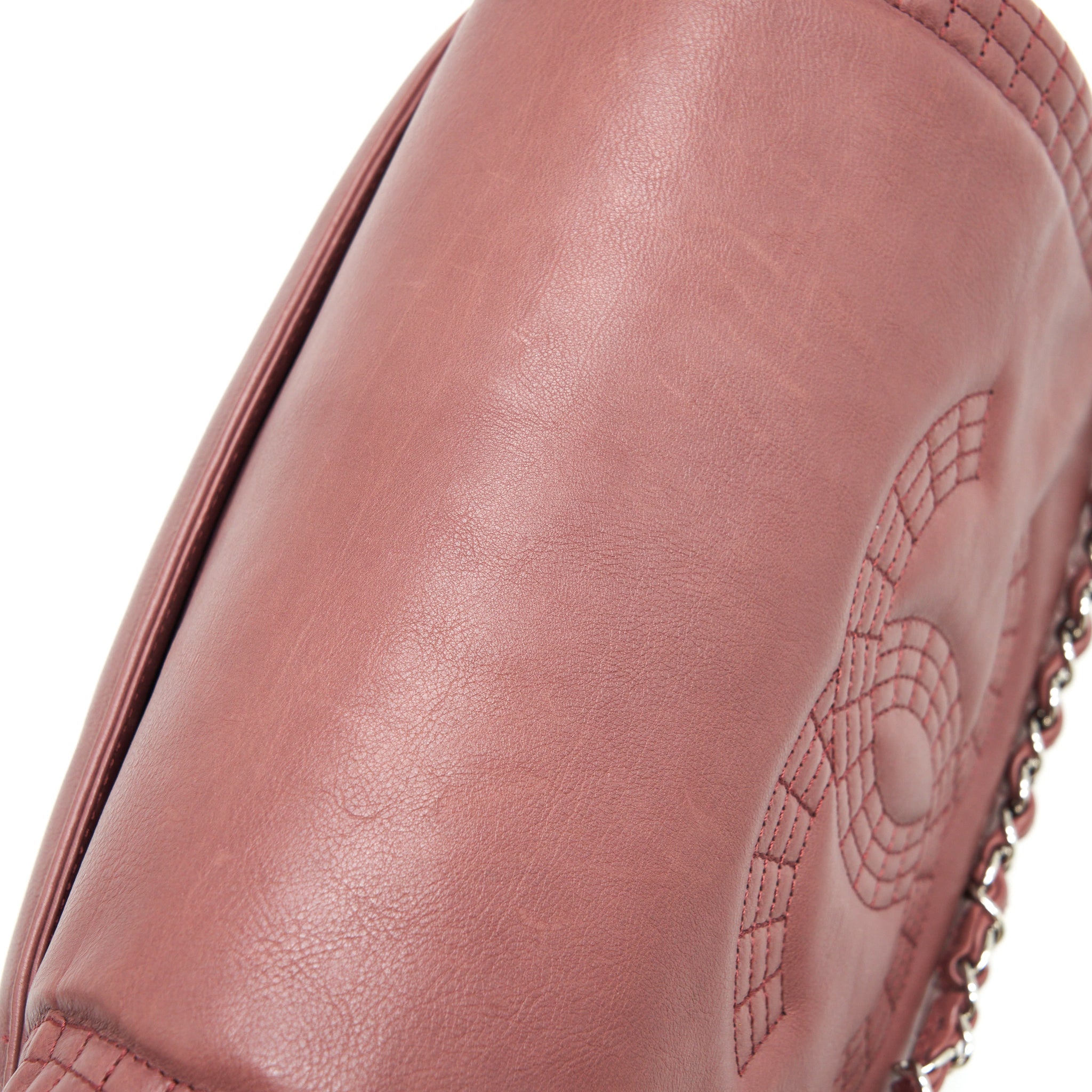 CHANEL FLAP TOTE BAG BROWN SHW
