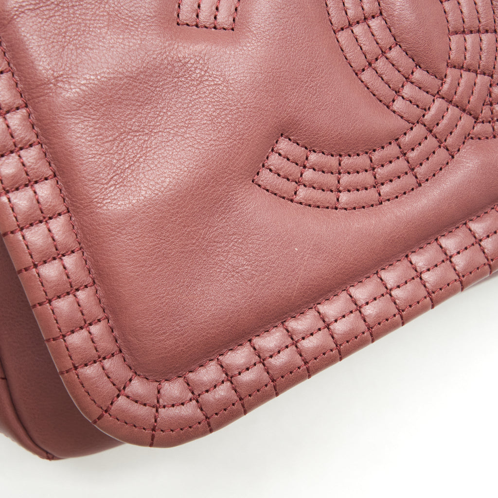 CHANEL FLAP TOTE BAG BROWN SHW