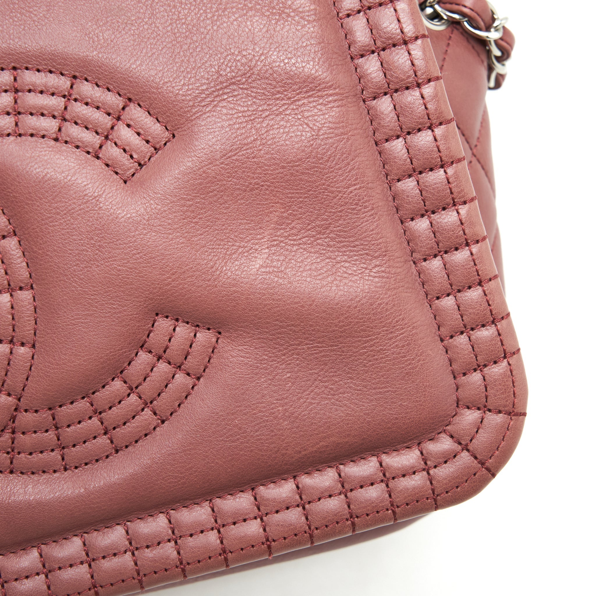 CHANEL FLAP TOTE BAG BROWN SHW
