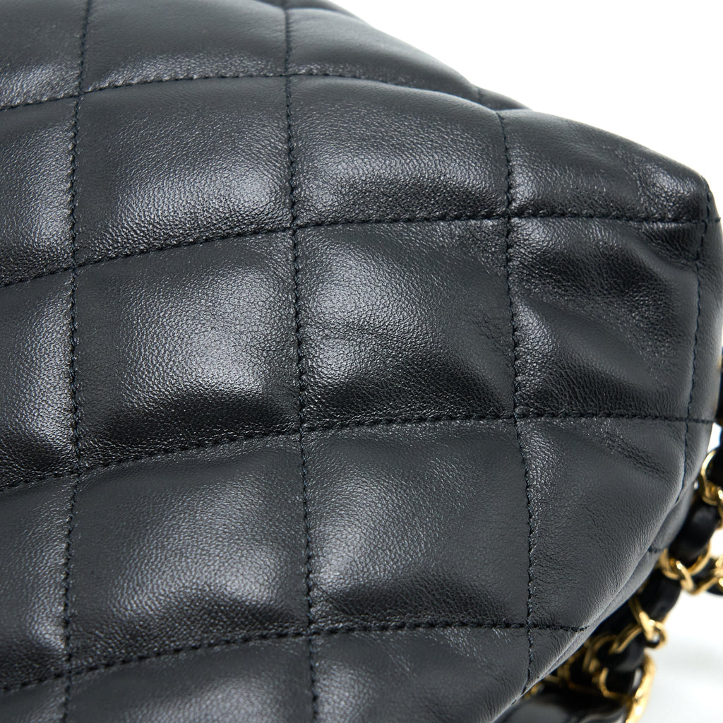 CHANEL 22B HOBO BAG LAMBSKIN BLACK GHW (MICROCHIP)