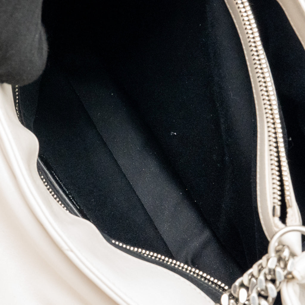 SAINT LAURENT/YSL MEDIUM LOU LOU BAG CALFSKIN WHITE SHW