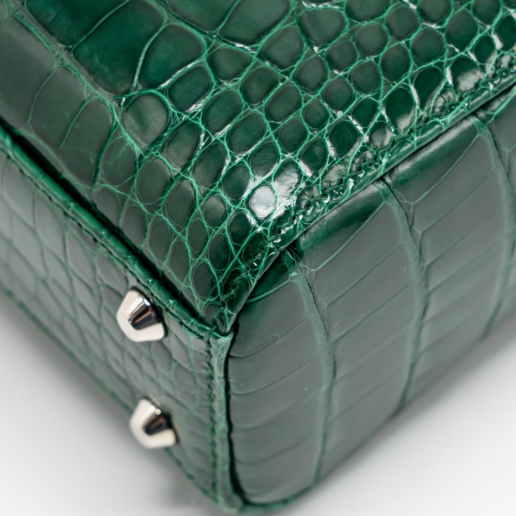 DIOR MINI LADY DIOR CROCODILE GREEN SHW
