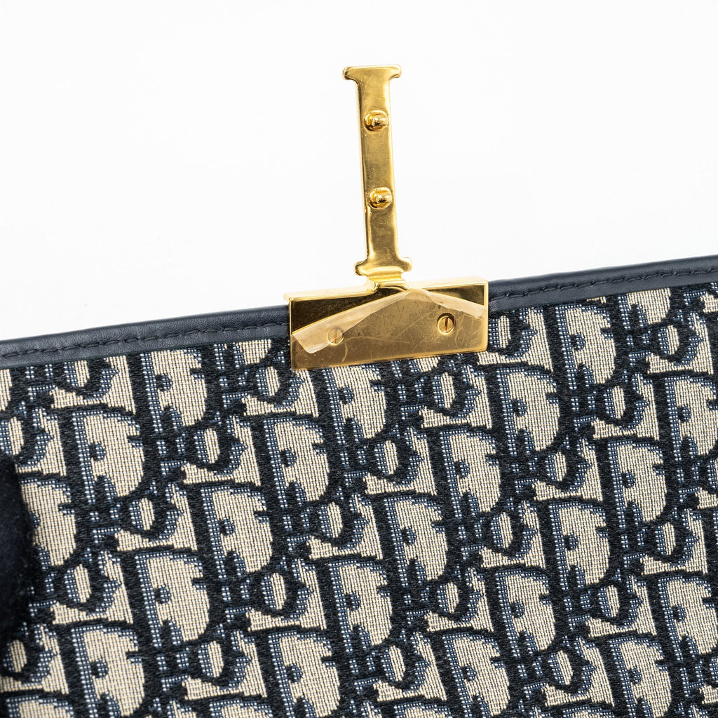 DIOR 30 MONTAIGNE BAG BLUE DIOR OBLIQUE JACQUARD CANVAS/ LEATHER GHW