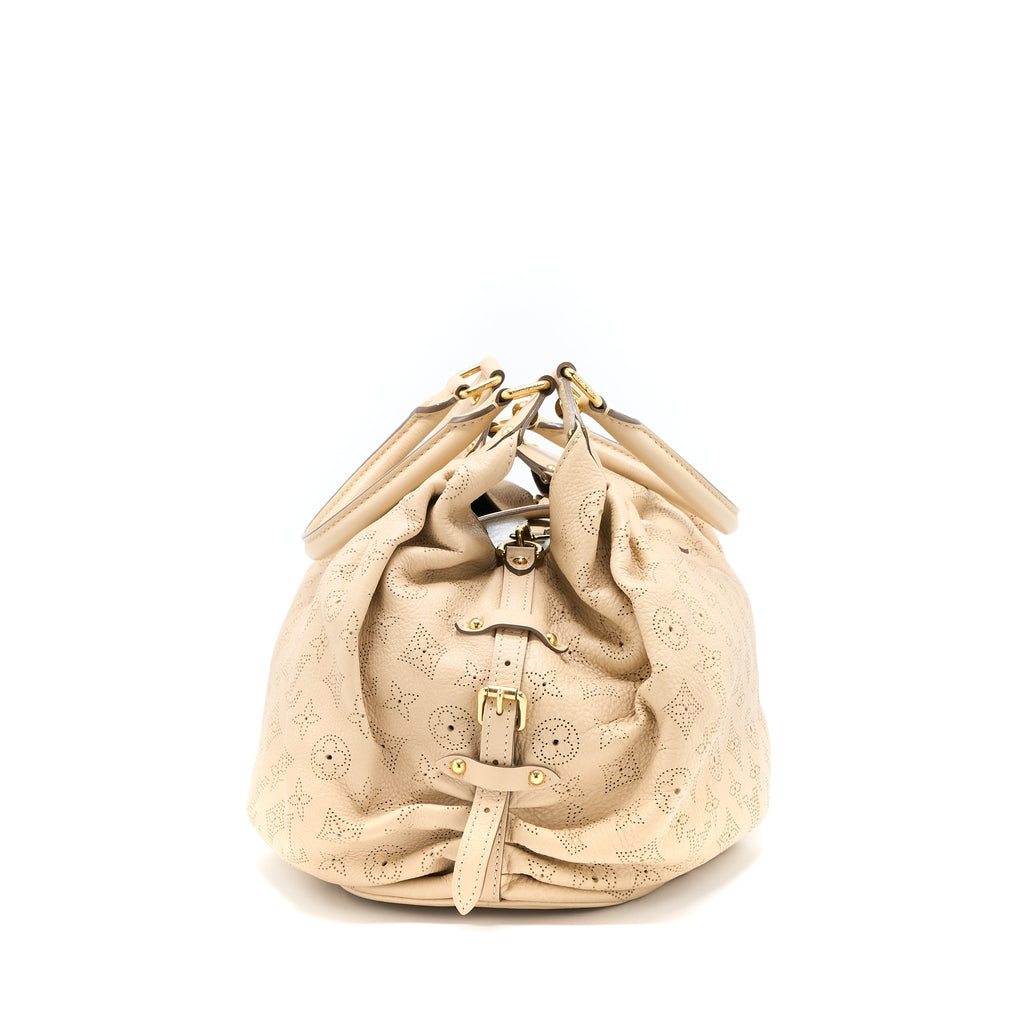 LOUIS VUITTON MAHINA HINA SHOULDER BAG BEIGE GHW