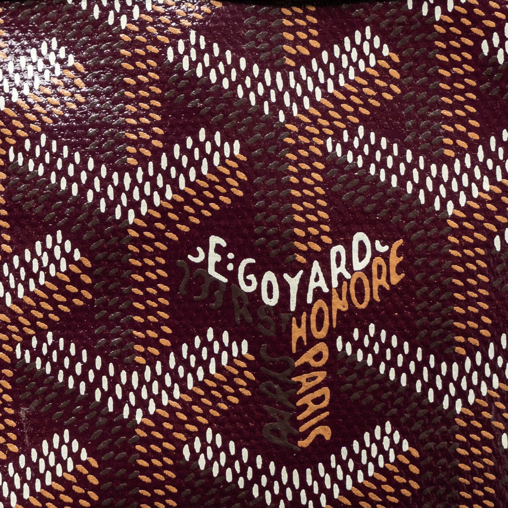 GOYARD MINI ANJOU MINI BAG CANVAS/ CALFSKIN BURGUNDY SHW
